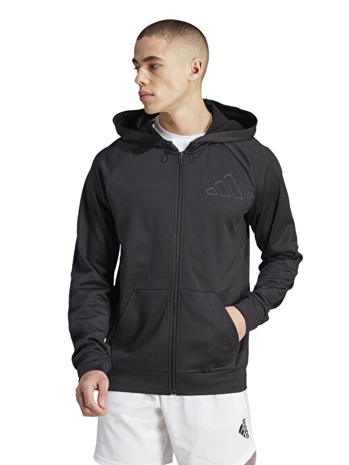 adidas Zip Ceket, M, Siyah