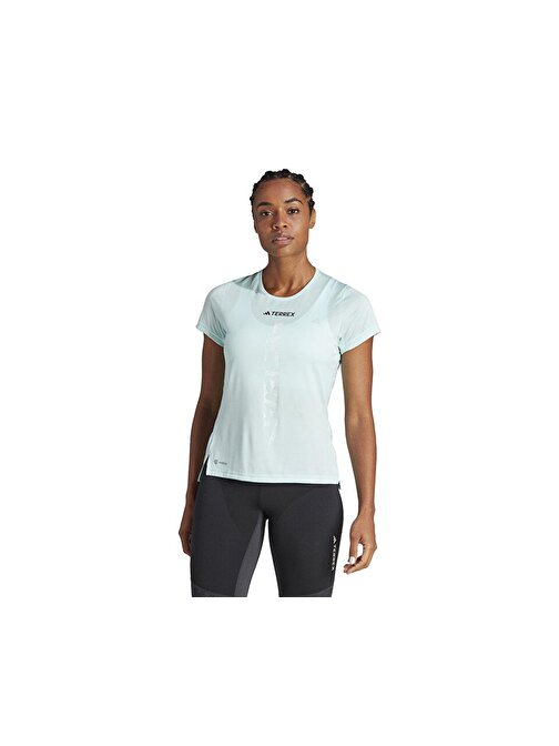 Adidas Agr Shirt W Kadın Arazi Koşu Tişörtü Hz6260 Yeşil L