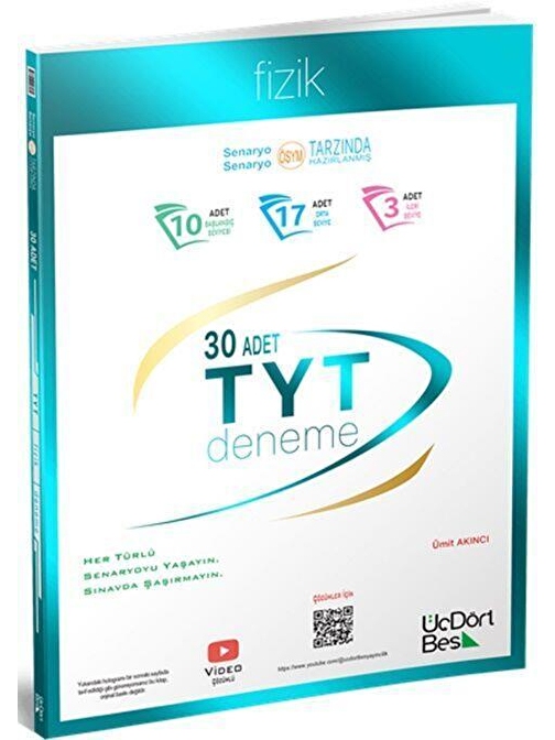 Tyt Fizik 30 Deneme Üçdörtbeş Yayınları