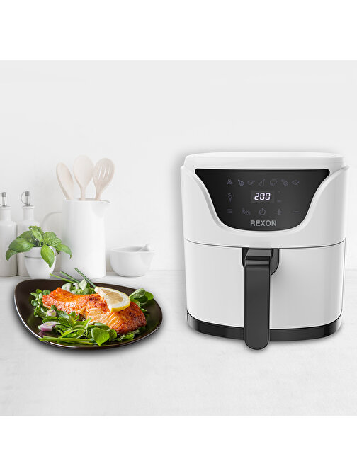 Rexon Hot Airfryer  Dokunmatik Panel Beyaz