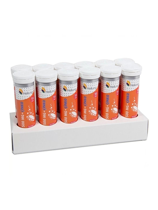 HEİLUNG VİTAMİN C 500 MG ÇİNKO 15 EFERVESAN TABLET - 12'Lİ STAND