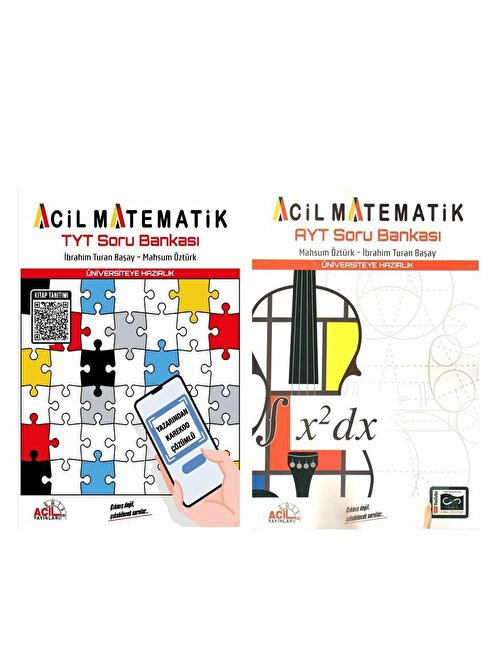 Acil Yayınları Tyt Ve Ayt Matematik Soru Bankası Setleri 2 Kitap
