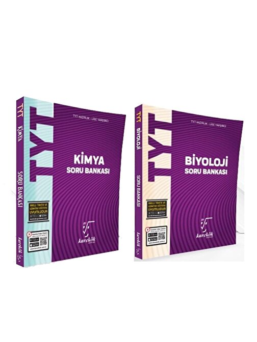 Karekök Yayınları Tyt Kimya Ve Biyoloji Soru Bankası Seti 2 Kitap