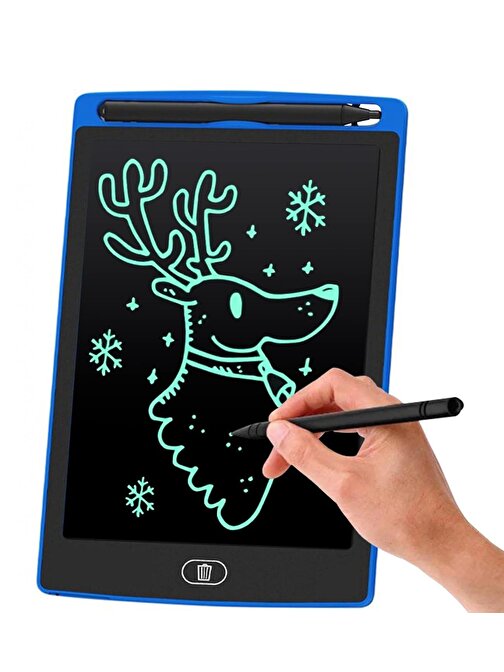 10 Inch, Kalemli Lcd Dijital Çizim-Eğitim Yazı Tableti, Dijital Çizim Pedi-10 İnç, Mavi