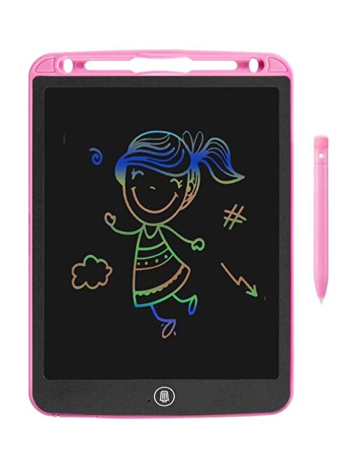 10 Inch, Kalemli Lcd Dijital Çizim-Eğitim Yazı Tableti, Dijital Çizim Pedi-10 İnç, Pembe