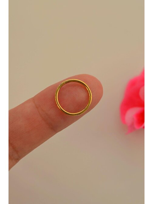 12 mm Gold  Çelik Piercing Helix Lob Conch