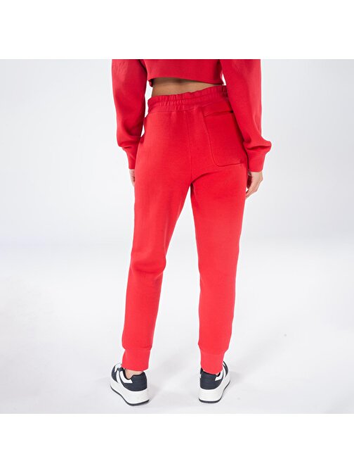 Agar Kadın Kırmızı Cepli Lastikli Jogger Pantalon Eşofman Altı | M