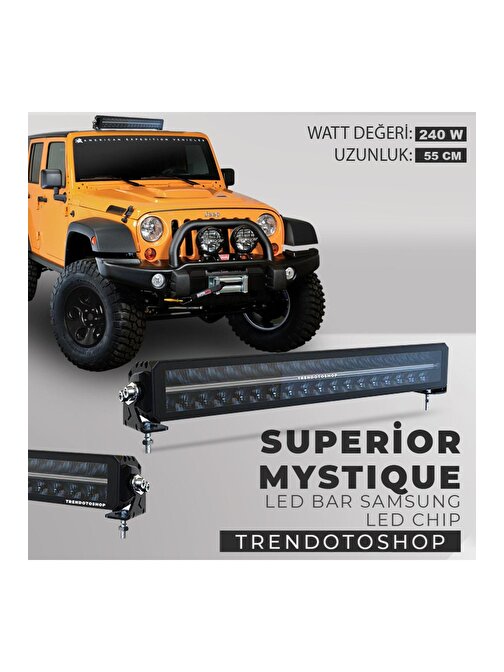Superior Mystique 55 Cm 240w Amber-beyaz Angel Off Road Led Bar