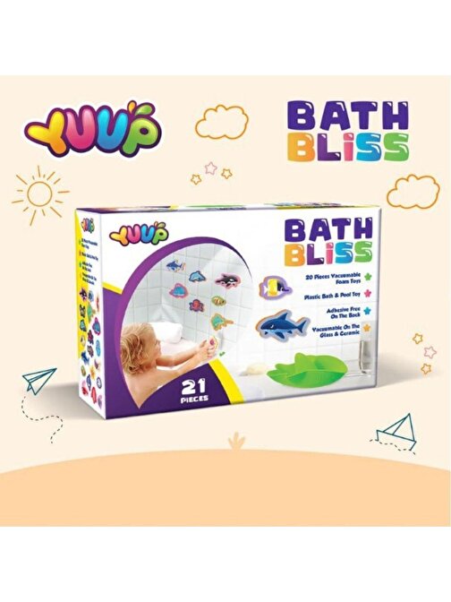 Sole Çocuklar İçin Eğlenceli Banyo Keyif Seti - 21 Parça Deniz Canlıları