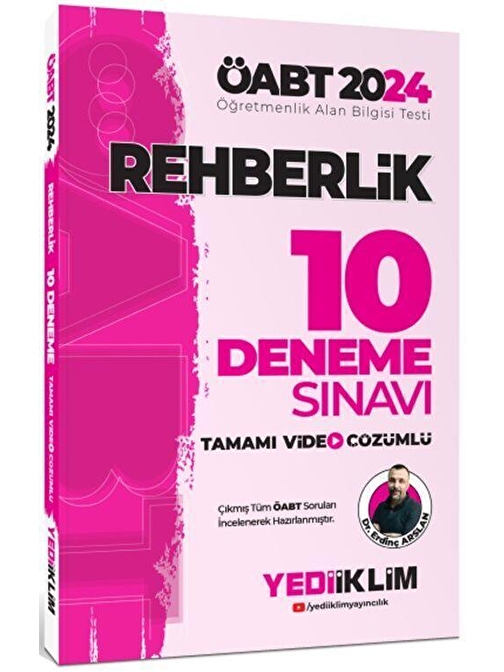 2024 Öabt Rehberlik Tamamı Video Çözümlü 10 Deneme Sınavı Yediiklim Yayınları