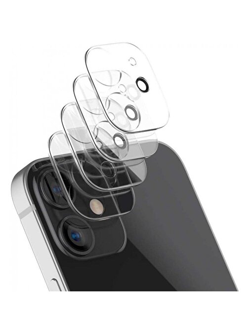 Apple iPhone 12 Mini Kamera Lens Koruyucu Cam Şeffaf
