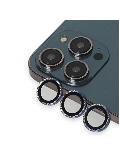 URR Apple 15 Pro Rhomb Snakeskin AR Kamera Lens Koruyucu Gümüş