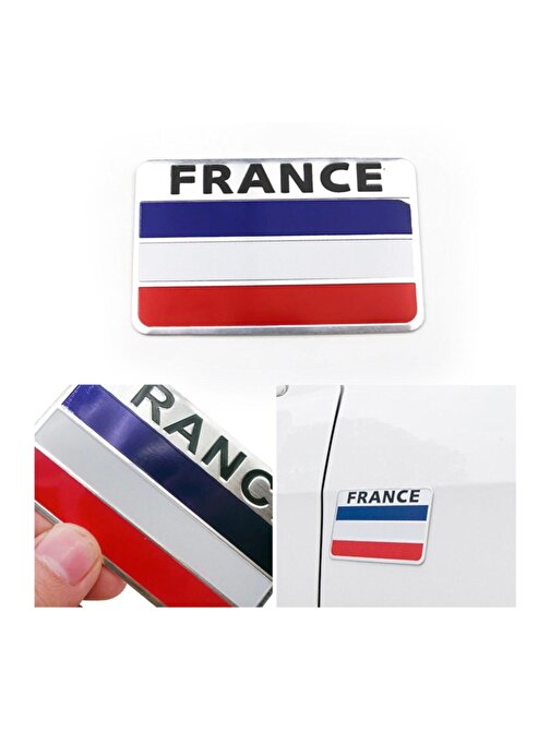 France Fransa Bayrak Arma Sticker Esnek Yapışkanlı