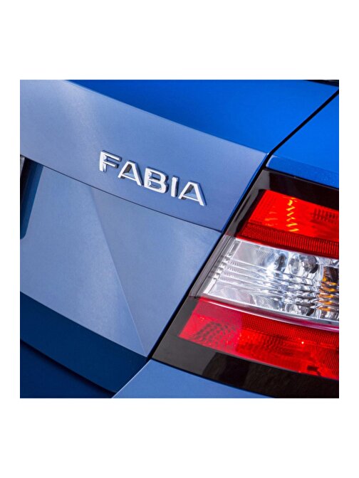 Fabia Uyumlu Yeni Nesil Bagaj Yazı Logo Amblem 3d Sticker Beyaz