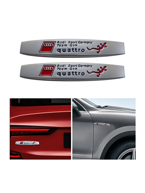 Audi Quattro 2'li Çamurluk Sticker Seti