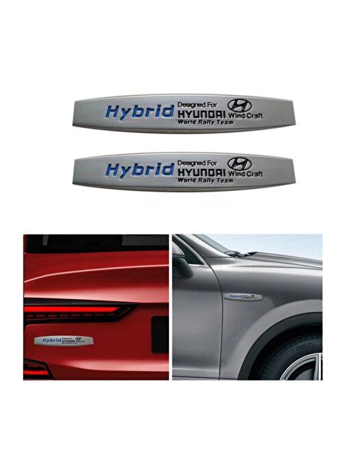 Hyundai Hybrid 2'li Çamurluk Sticker Seti