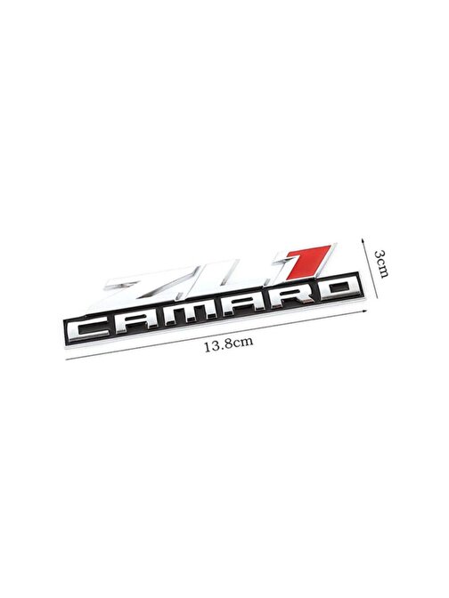 Zl1 Camaro Siyah Metal Sticker Arma Crme00295
