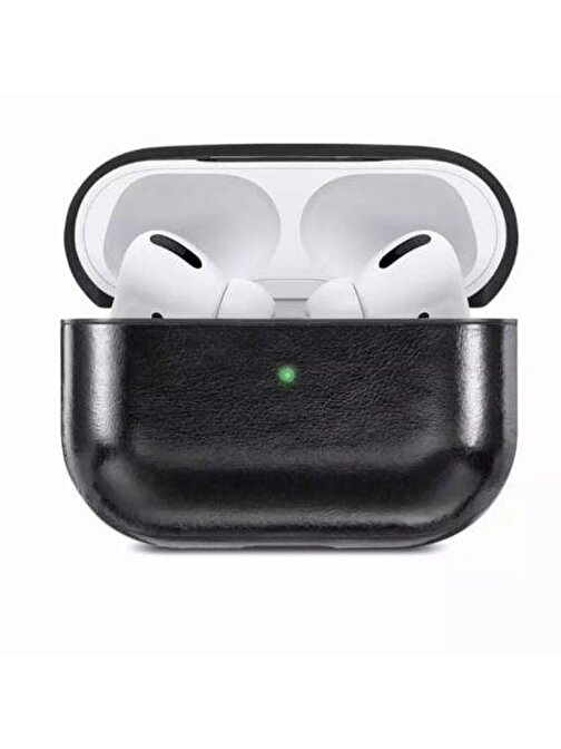 Teleplus Apple Airpods Pro Kılıf Kancalı Suni Deri Silikon SF9