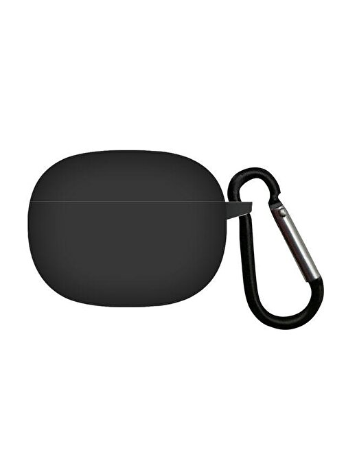 Teleplus Flipbuds Pro Uyumlu Kancalı Mat Silikon Bluetooth Kulaklık Kılıfı Siyah