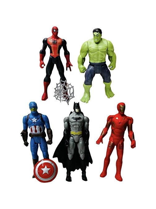 Ethem Oyuncak 2156-5 Marvel 5'li Süper Kahramanlar Karakter Figürü Seti