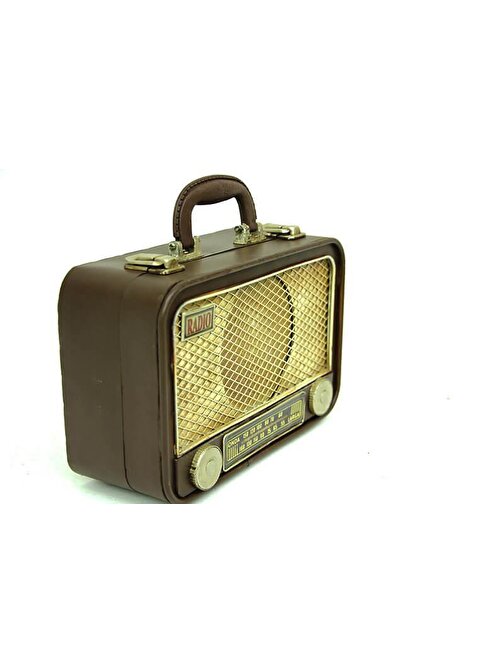 Tugra Ticaret Dekoratif Metal Radyo Bavul Vintage Dekoratif Hediyelik