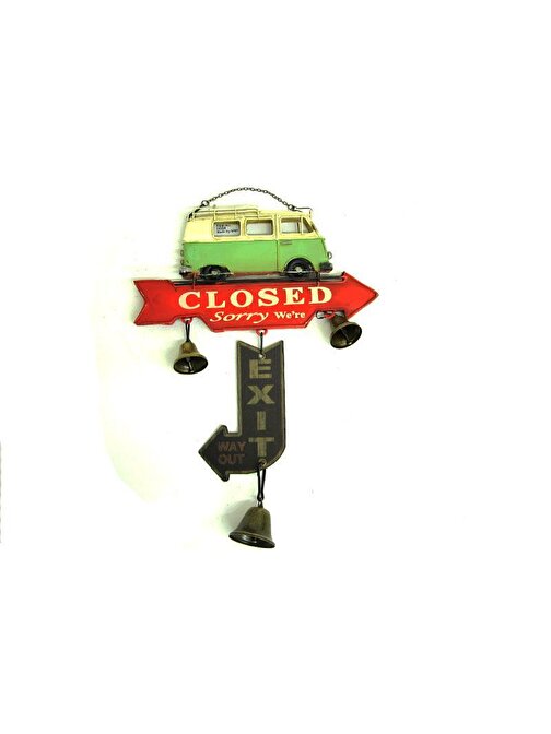 Tugra Ticaret Dekoratif Metal Minibüs Kapı Rüzgar Çanı Vintage Hediyelik