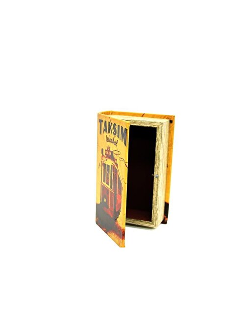 Tugra Ticaret Kutu Kitap Taksim Ahşap Suni Deri Kaplı Dekoratif Hediyelik