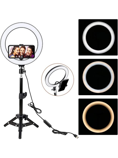 Tripot Ayaklı Tiktok Lambası Selfie Işığı