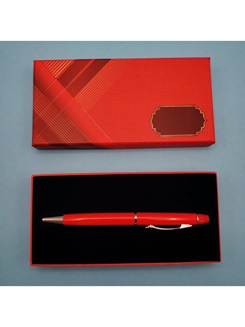 Tugra Ticaret Kırmızı Tükenmez Kalem Touchpen Dekoratif Hediyelik