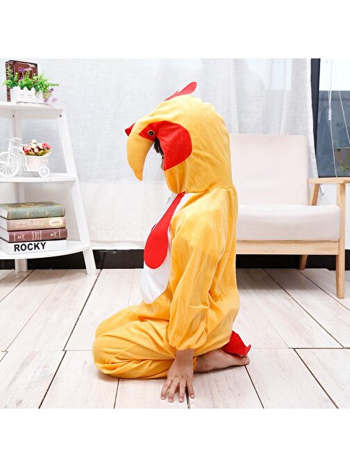 Tugra Ticaret Çocuk Horoz Kostümü - Tavuk Kostümü 2-3 Yaş 80 cm