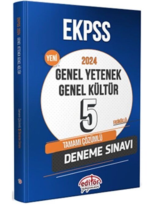 2024 Ekpss Gy Gk 5 Deneme Sınavı Editör Yayınları
