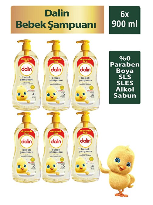 Dalin Günlük Kullanım Bebek Şampuanı 6x900 ml