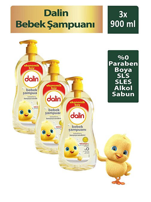 Dalin Günlük Kullanım Bebek Şampuanı 3x900 ml