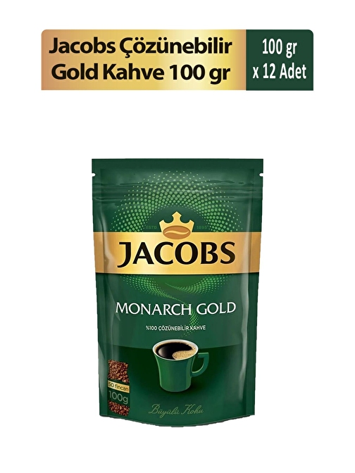 Jacobs Monarch Gold Çözünebilir Kahve 100 gr x 12 Adet