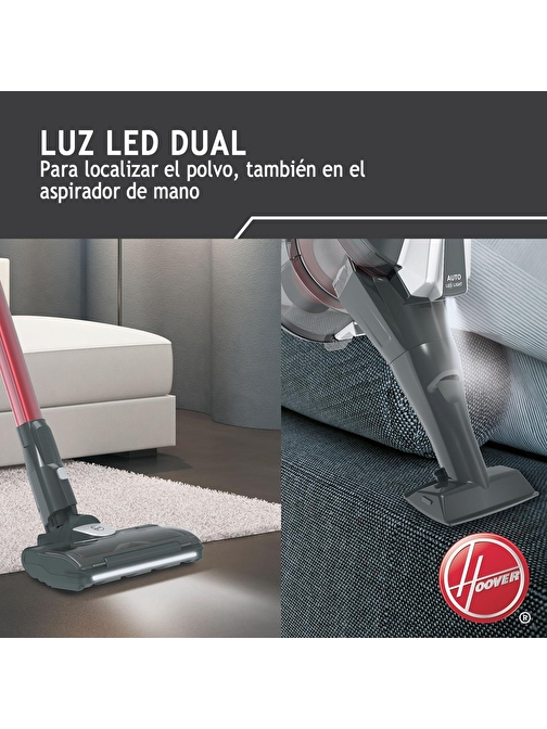 Hoover HF322TH 011 Şarjlı Dikey Süpürge (Gümüş/Kırmızı)