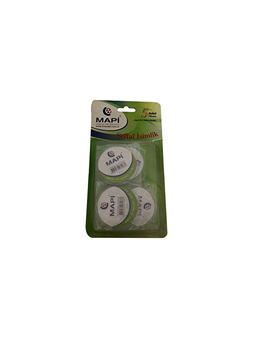 MAPİ ŞEFFAF İSİMLİKLER BLİSTER 65 MM   5'Lİ PAKET