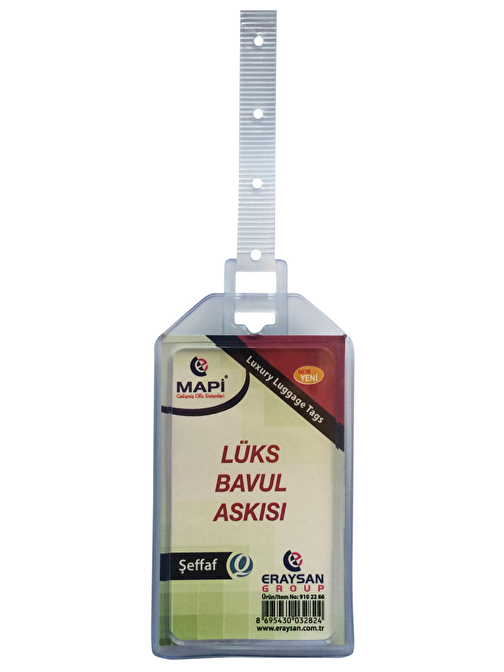 MAPİ LÜKS BAVUL ASKISI (PLASTİK) 45X85 ŞEFFAF TEKLİ