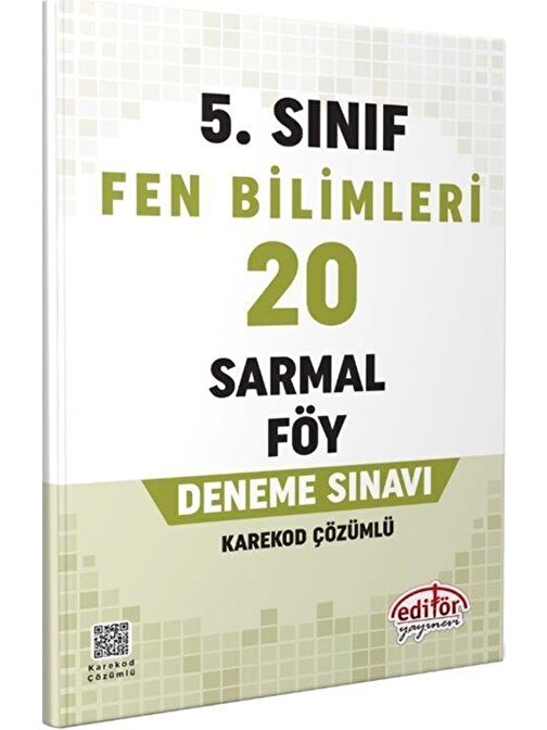 5. Sınıf Fen Bilimleri 20 Sarmal Föy Deneme Sınavı Editör Yayınları