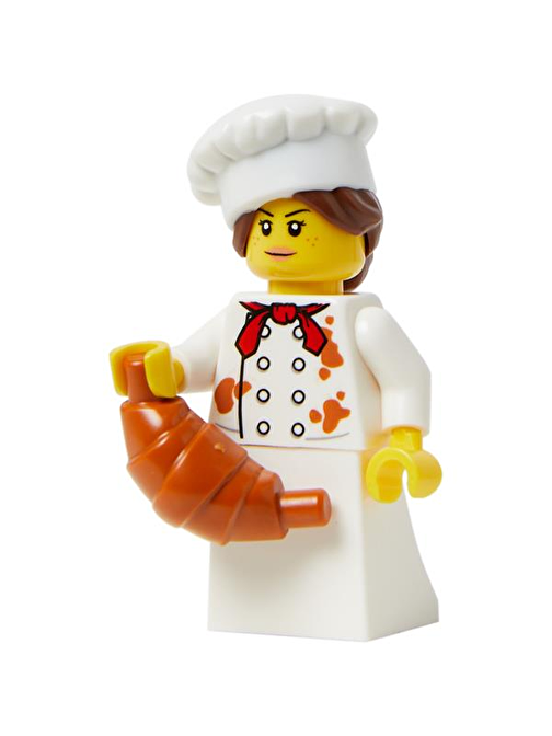 Lego Orjinal Minifigür Patisserie Chef Yaratıcı Bloklar 5 Parça Plastik Figür