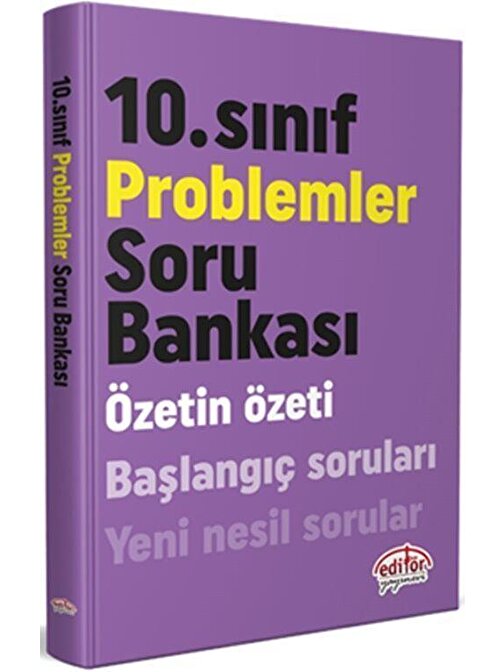 10. Sınıf Problemler Soru Bankası Editör Yayınları