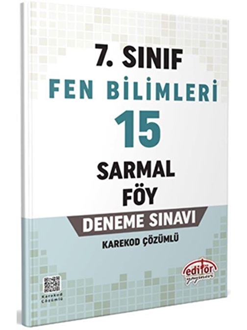 7. Sınıf Fen Bilimleri 15 Sarmal Föy DenemeEditör Yayınları