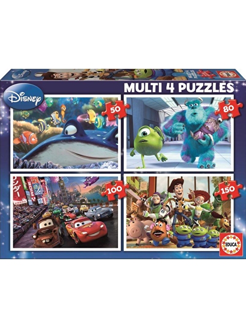 Educa Games 50 80 100 150 Parça Disney PixAr Nemo Monsters Cars Toy Story