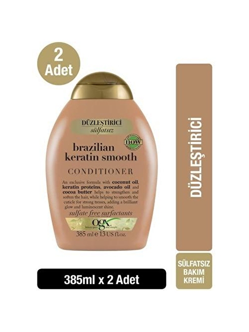 Ogx Brazilian Keratin Smooth Saç Kremi 385 ml x 2 Adet