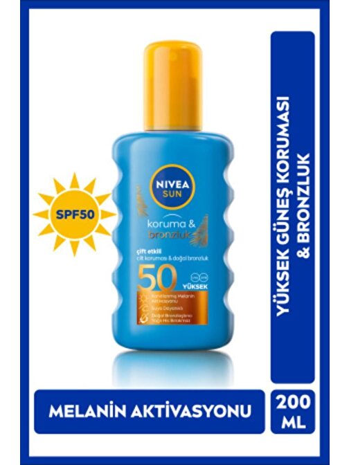 Nivea Sun Koruma&Bronzluk Bronzluk Arttırıcı Güneş Spreyi Gkf 50 200 ml