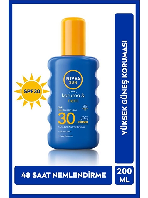 Nivea Sun Koruma&Nem Nemlendirici Güneş Spreyi Gkf 30 200 ml