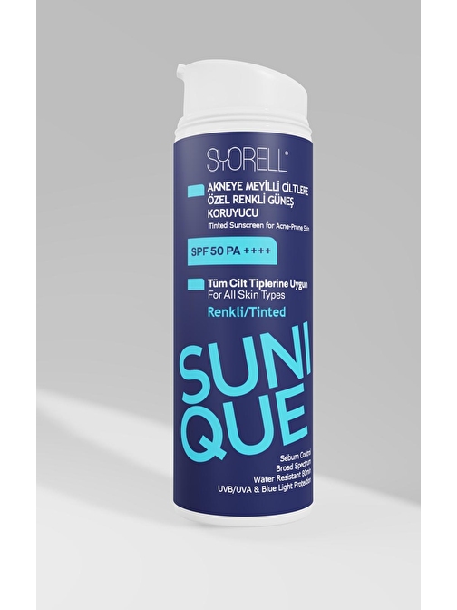 Sunıque Akneye Meyilli Ciltlere Özel Renkli GüNeş Koruyucu Spf50