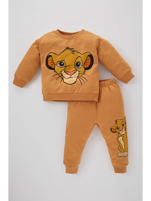 Erkek Bebek Disney Lion King Sweatshirt Eşofman Altı 2li Takım C0469A523WN