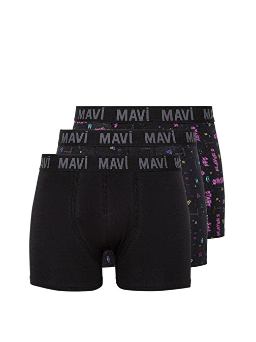 Mavi - 3lü Basic Boxer Seti 0911220-900