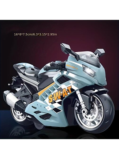 Canali Toys Sürtmeli Işıklı Sesli Kawasaki Motor 7732,Oyuncak Motor