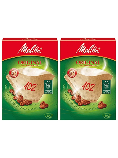 Melitta Classic Brown Aroma Filtre Kağıdı 102 80'li 2 Paket 160 Adet